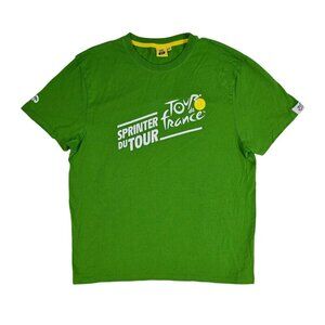 Tour De France Sprinter Du Tour Green Graphic Shirt XL Cotton Unisex Casual Tee